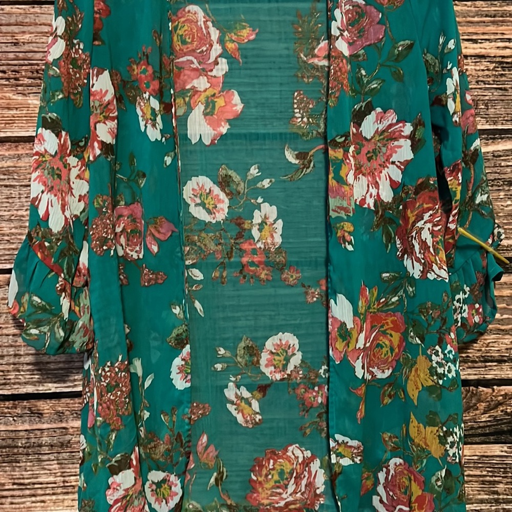 Gorgeous Green Kimono - Picture 3 of 3